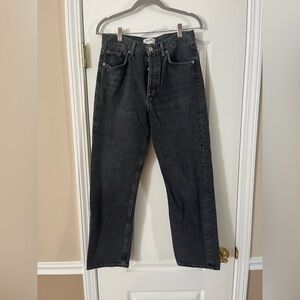Agolde 90’s midrise loose fit in black wash. Size 27